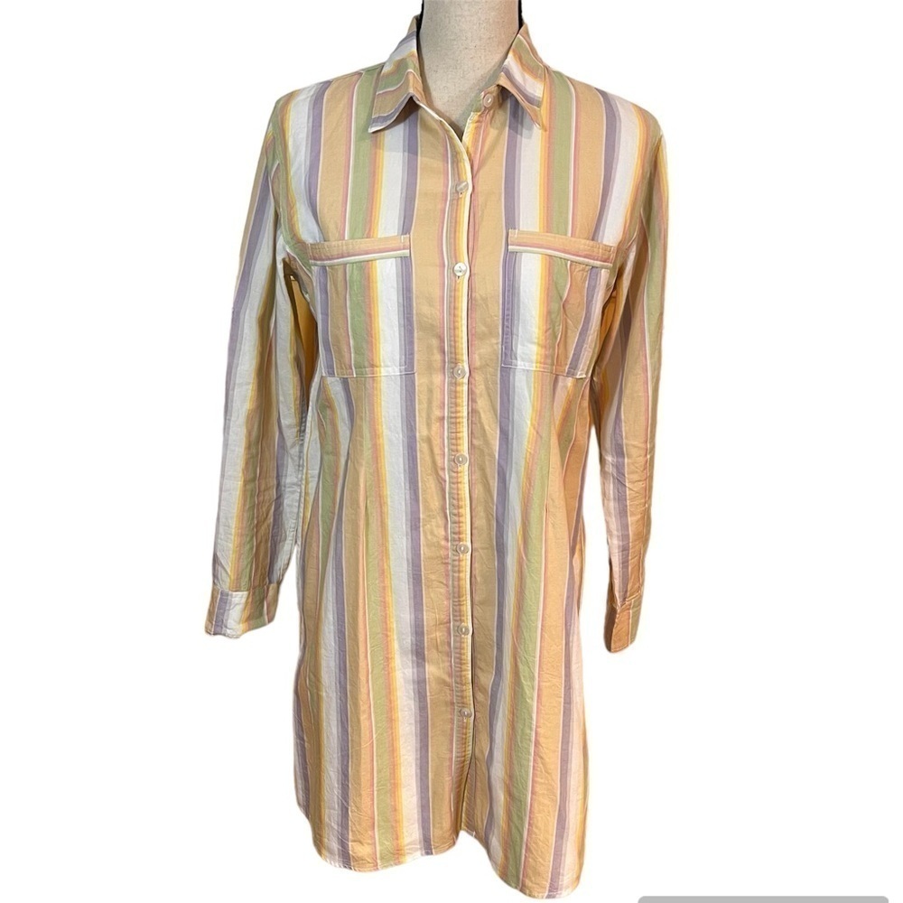 Roller Rabbit Striped Button Down Shirt Dress/Nig… - image 1